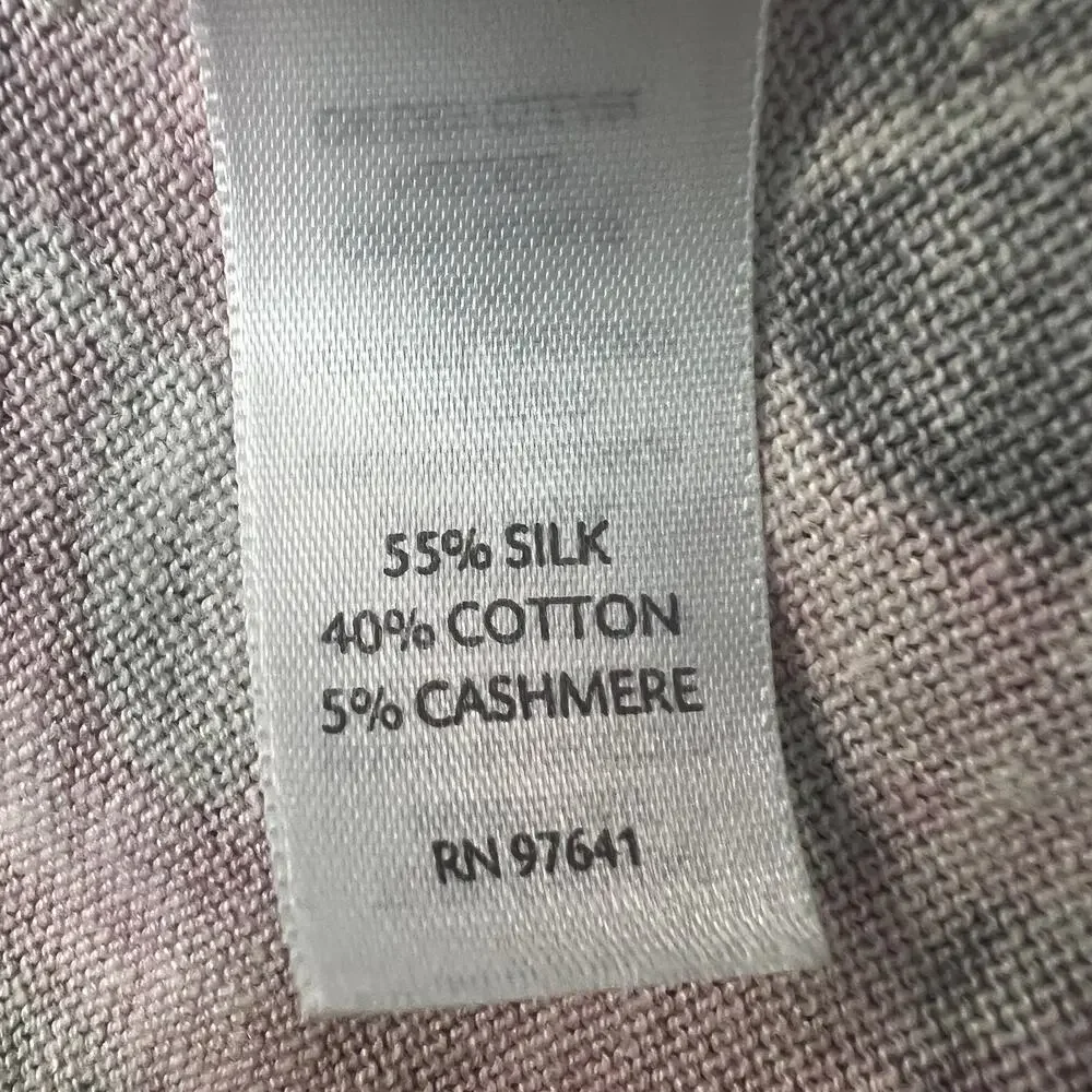 J.Jill Silk Cotton Cashmere Floral Cardigan Sweater Womens Medium Quiet Luxury